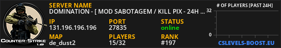 DOMINATION - [ MOD SABOTAGEM / KILL PIX - 24H ]