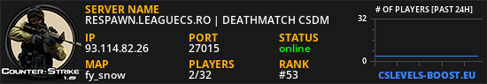RESPAWN.LEAGUECS.RO | DEATHMATCH CSDM